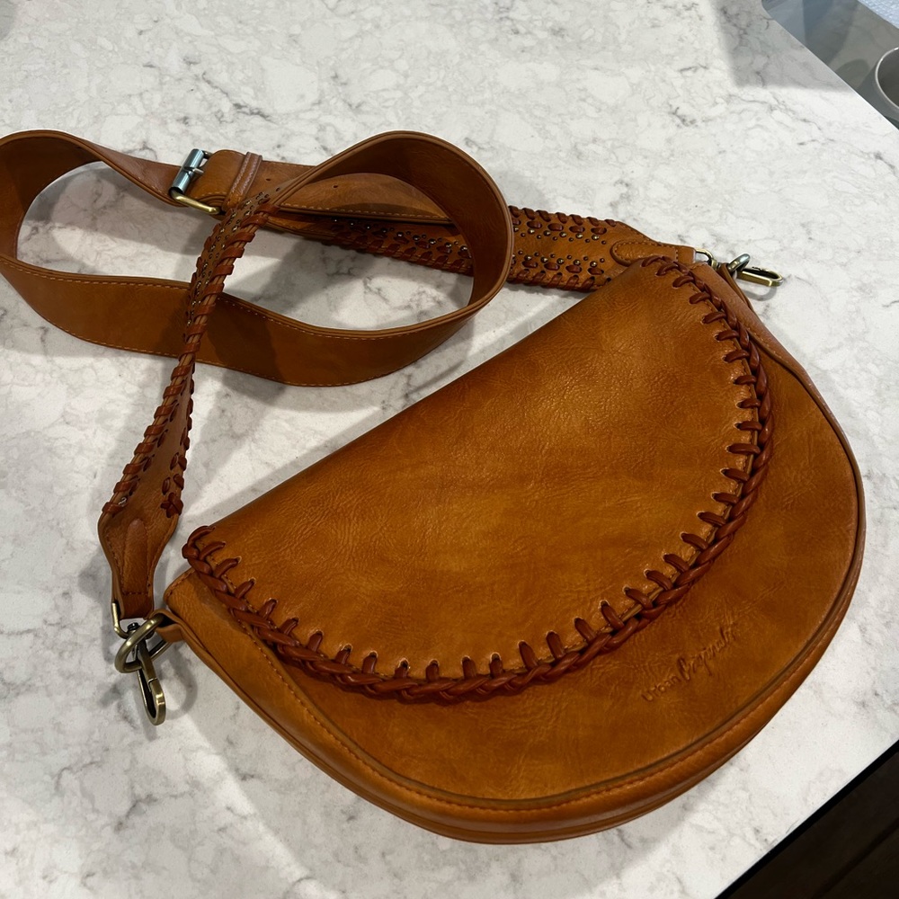 Anthropologie Leather crossbody purse